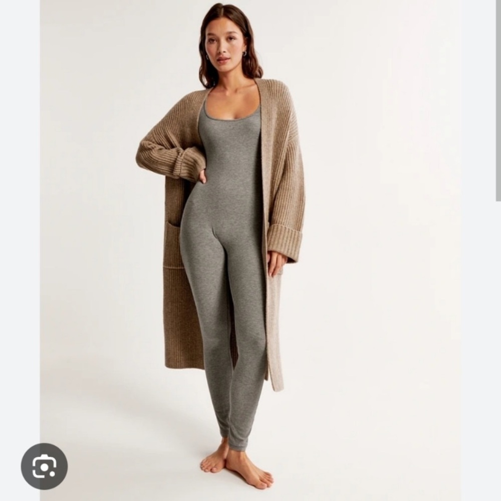 Abercrombie and Fitch| Lounge Collection Grey Ribbed Onesie NWOT